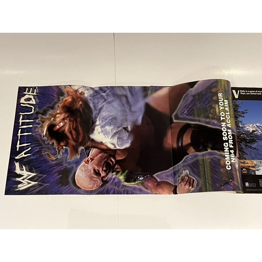 1999 Nintendo Power Magazine July Vol #122 Includes WWF Attitude Poster